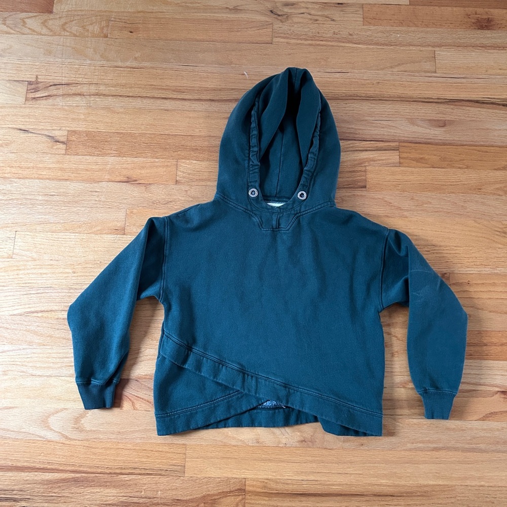 Kids Teal cropped Hooded Sweatshirt Zara Girl